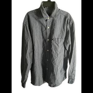 Ralph Lauren Polo Jeans Company Shirt Mens  sz Med. Blue‎ Plaid Button Up